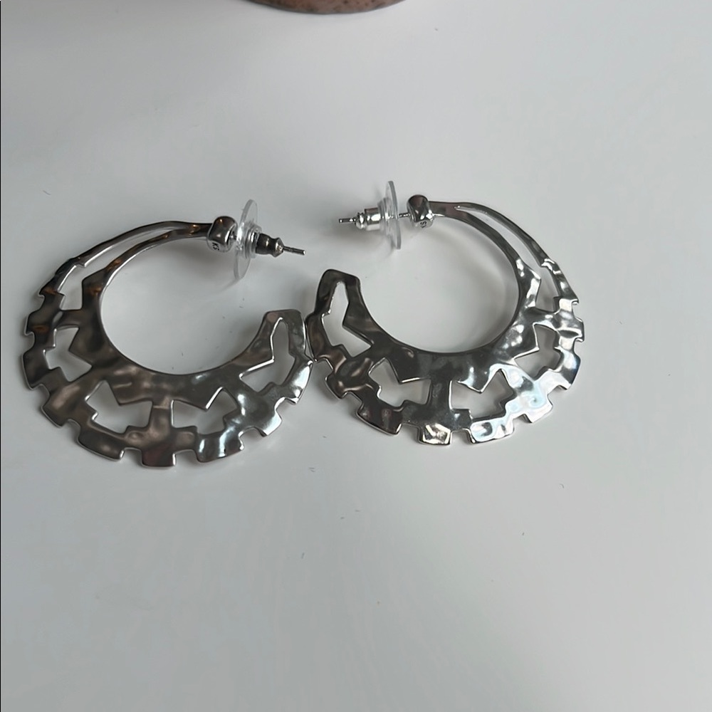 Kendra Scott Silver Boho Hoop Earrings